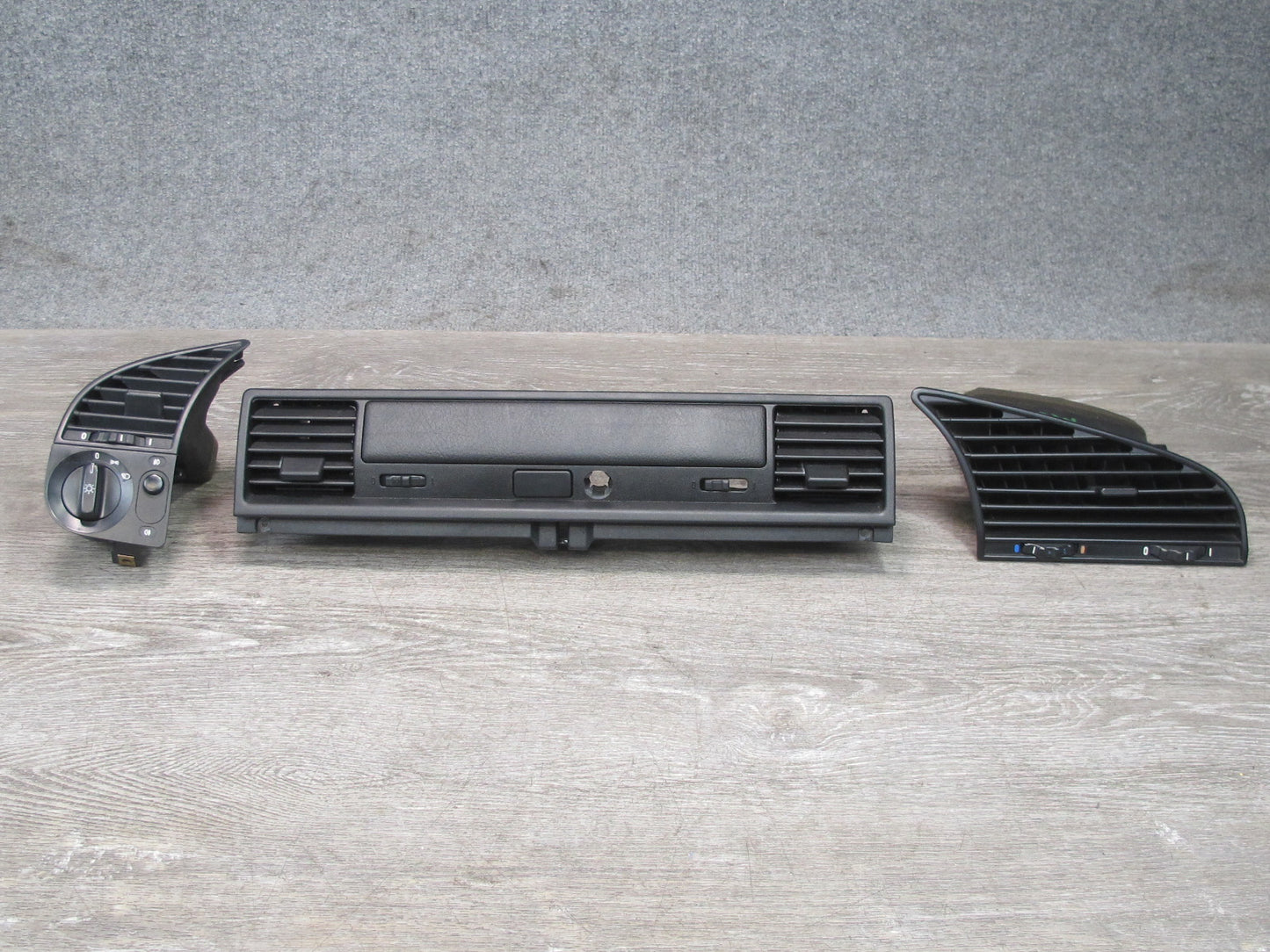 96-99 BMW E36 Convert Dash Front Left Center Right Air Vent Trim Panel Set OEM