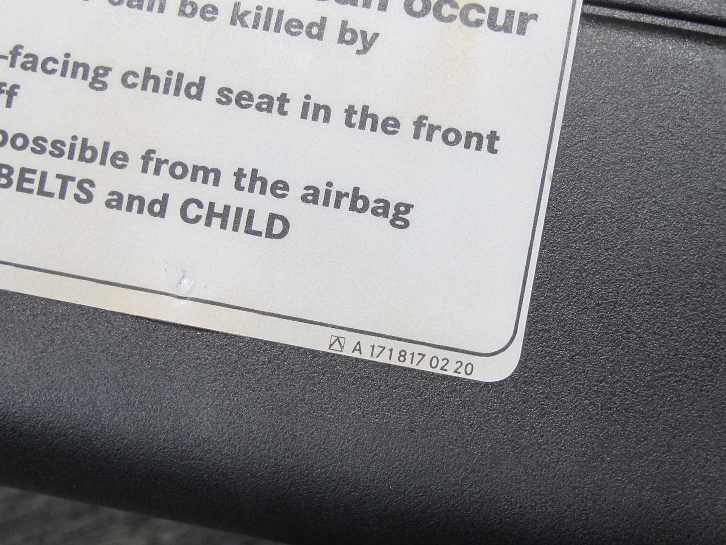 05-11 Mercedes R171 Slk-class Set of 2 Front Right & Left Sun Visor Black OEM