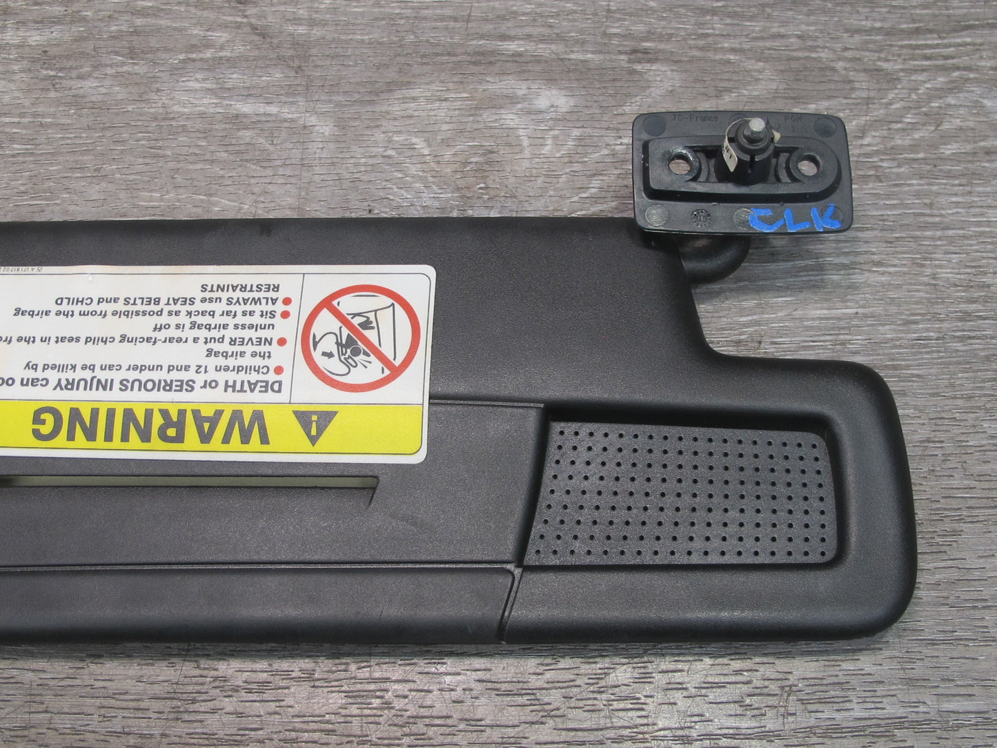 05-11 Mercedes R171 Slk-class Set of 2 Front Right & Left Sun Visor Black OEM