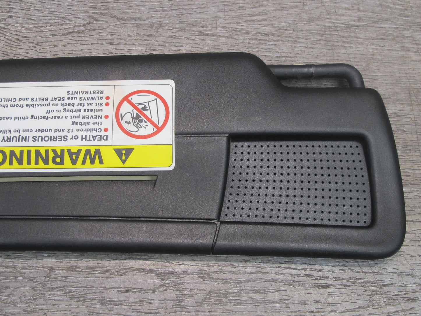 05-11 Mercedes R171 Slk-class Set of 2 Front Right & Left Sun Visor Black OEM