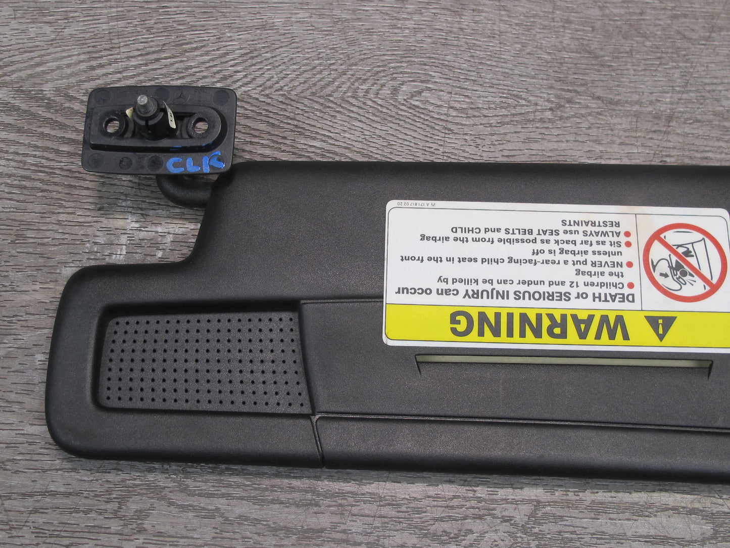 05-11 Mercedes R171 Slk-class Set of 2 Front Right & Left Sun Visor Black OEM