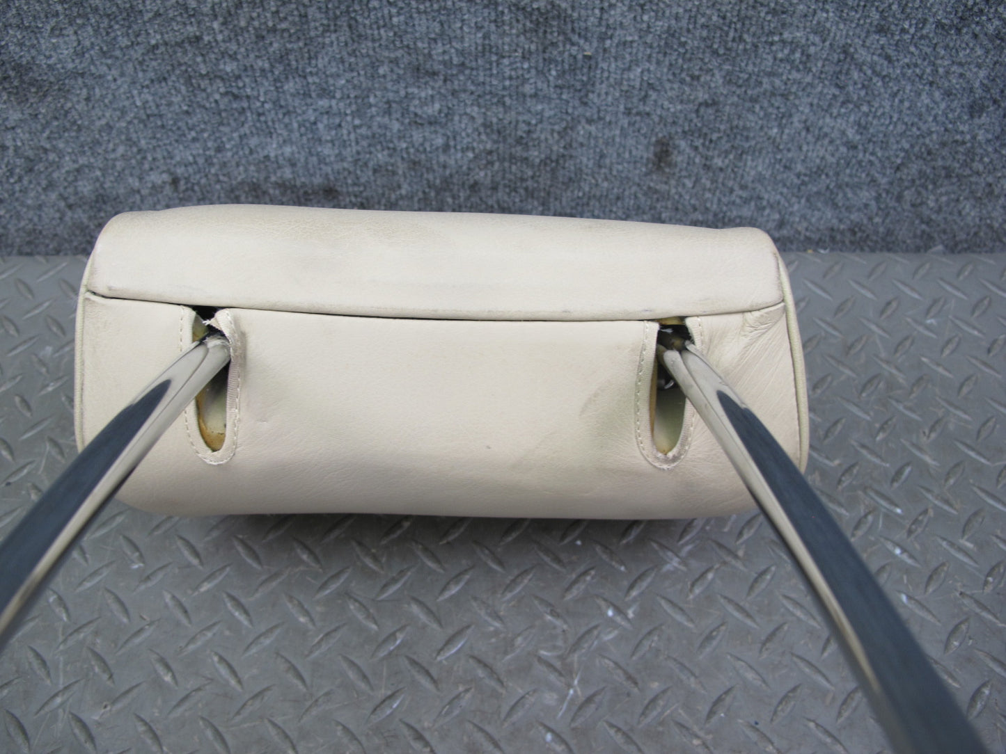 86-91 Mercedes W126 Front Left or Right Seat Leather Headrest OEM