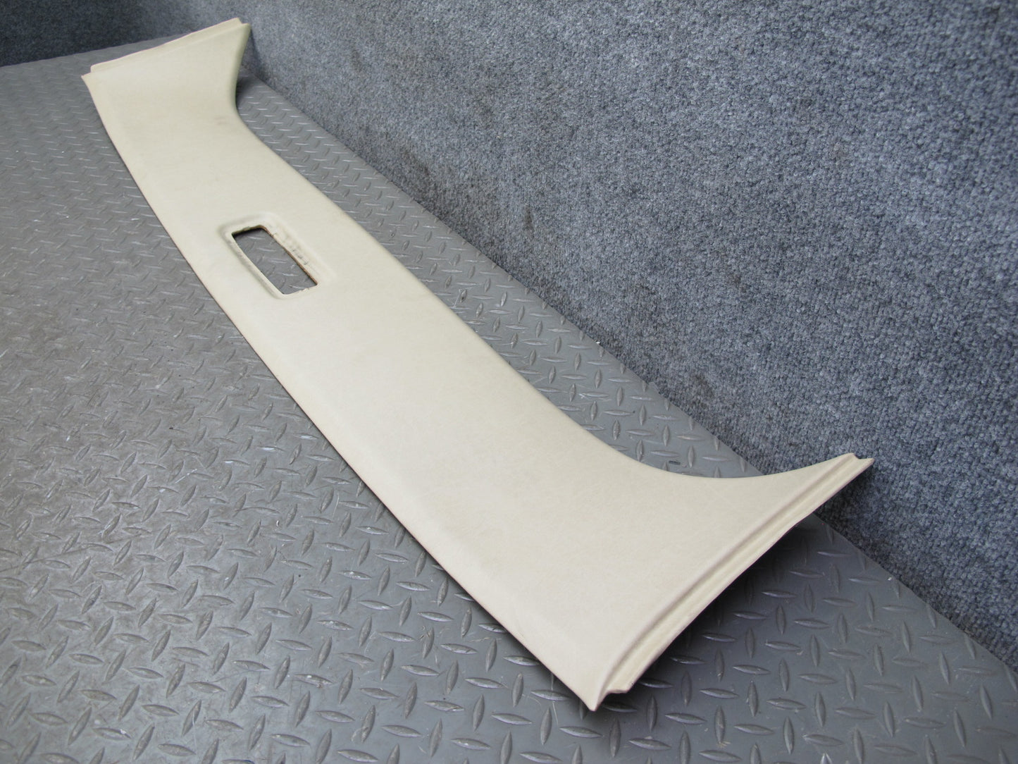 86-91 Mercedes W126 Rear Overhead Headliner Roof Trim Cover Panel Beige OEM