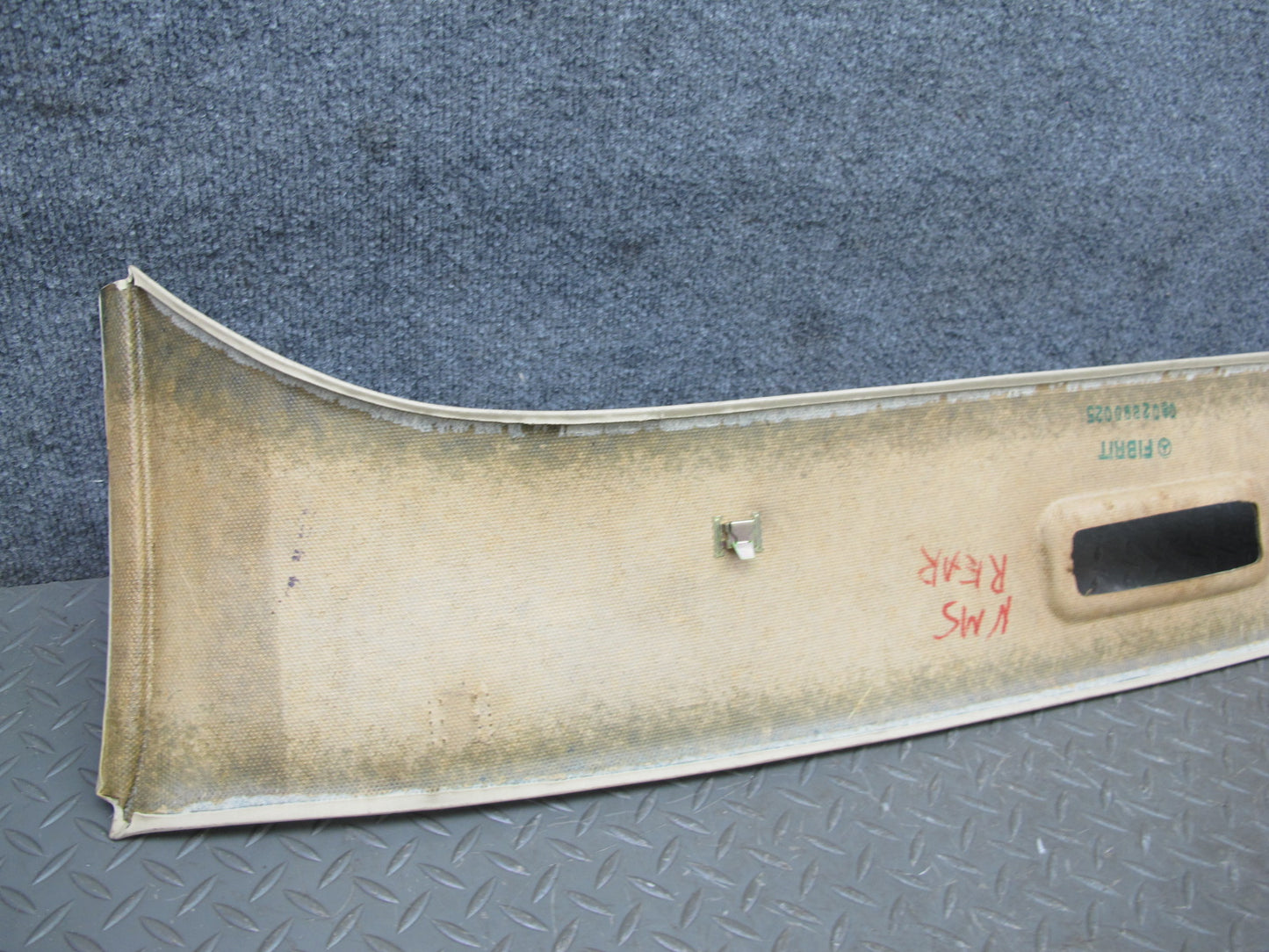 86-91 Mercedes W126 Rear Overhead Headliner Roof Trim Cover Panel Beige OEM