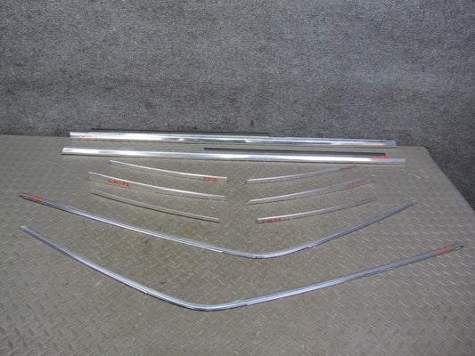 86-91 Mercedes W126 Set of 10 Rear Left & Right Door Chrome Trim Molding OEM