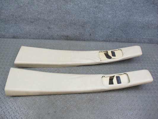 86-91 Mercedes W126 Set of 2 Center Interior B Pillar Upper Trim Panel OEM