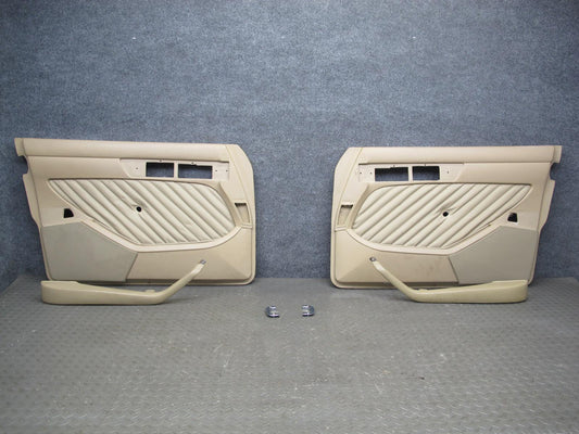 86-91 Mercedes W126 Set of 2 Front Left & Right Door Interior Trim Panel OEM