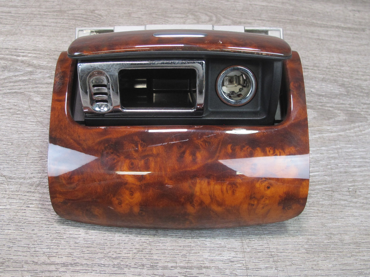 07-11 Bentley Continental GTC Rear Console Ashtray w Wood Trim