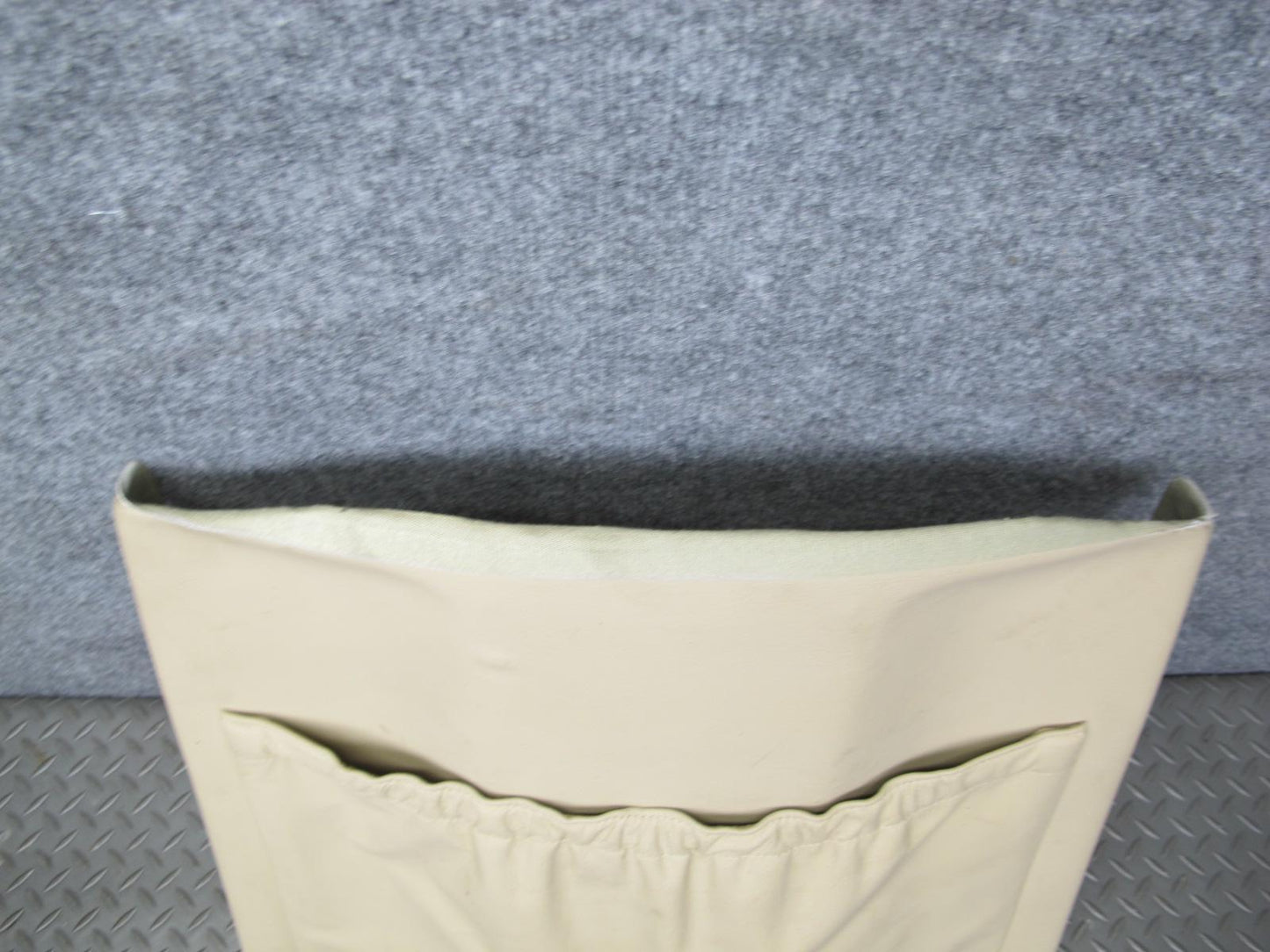 86-91 Mercedes W126 Front Left Driver Seat Back Trim Cover Panel Beige OEM