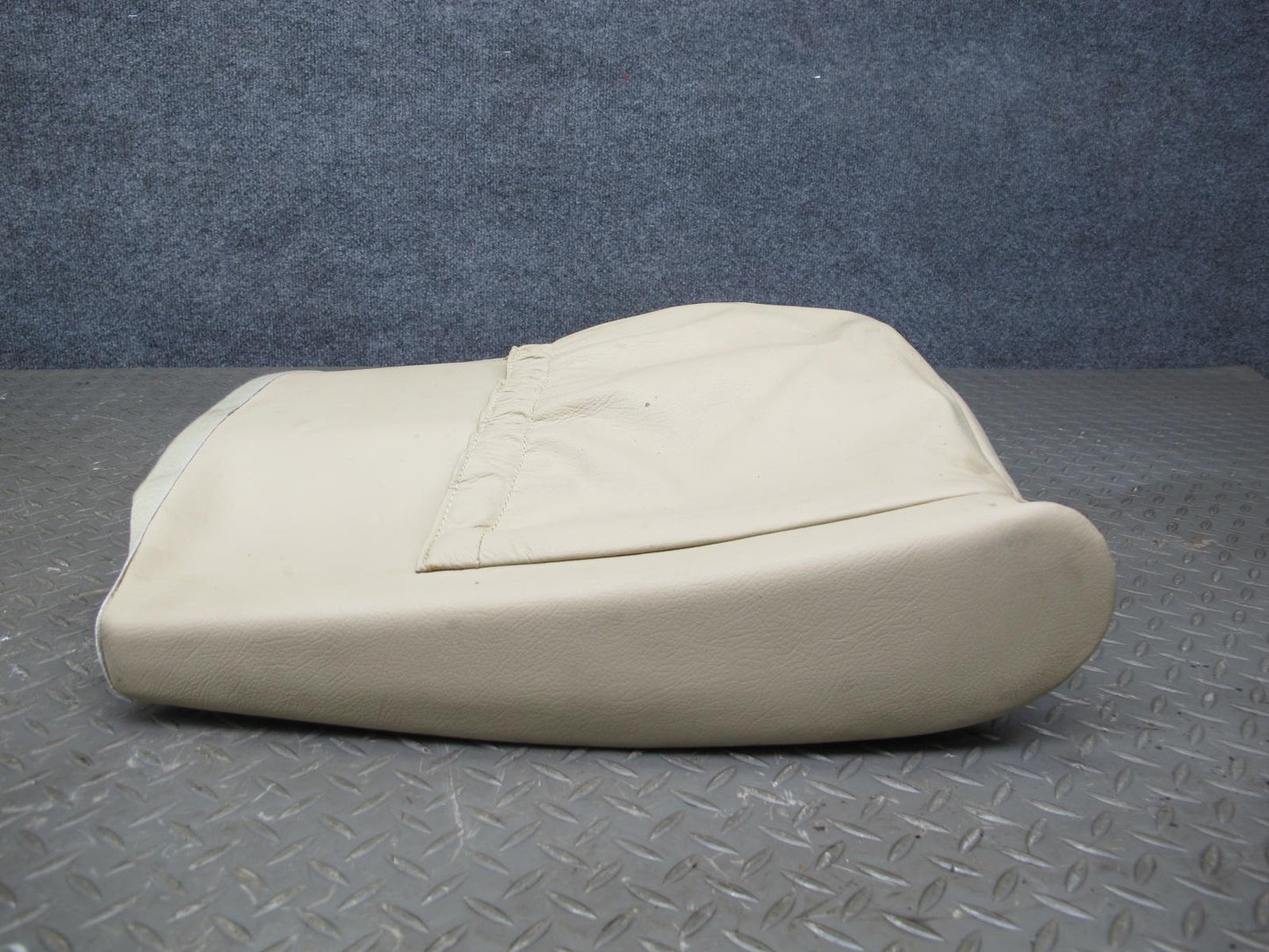 86-91 Mercedes W126 Front Left Driver Seat Back Trim Cover Panel Beige OEM