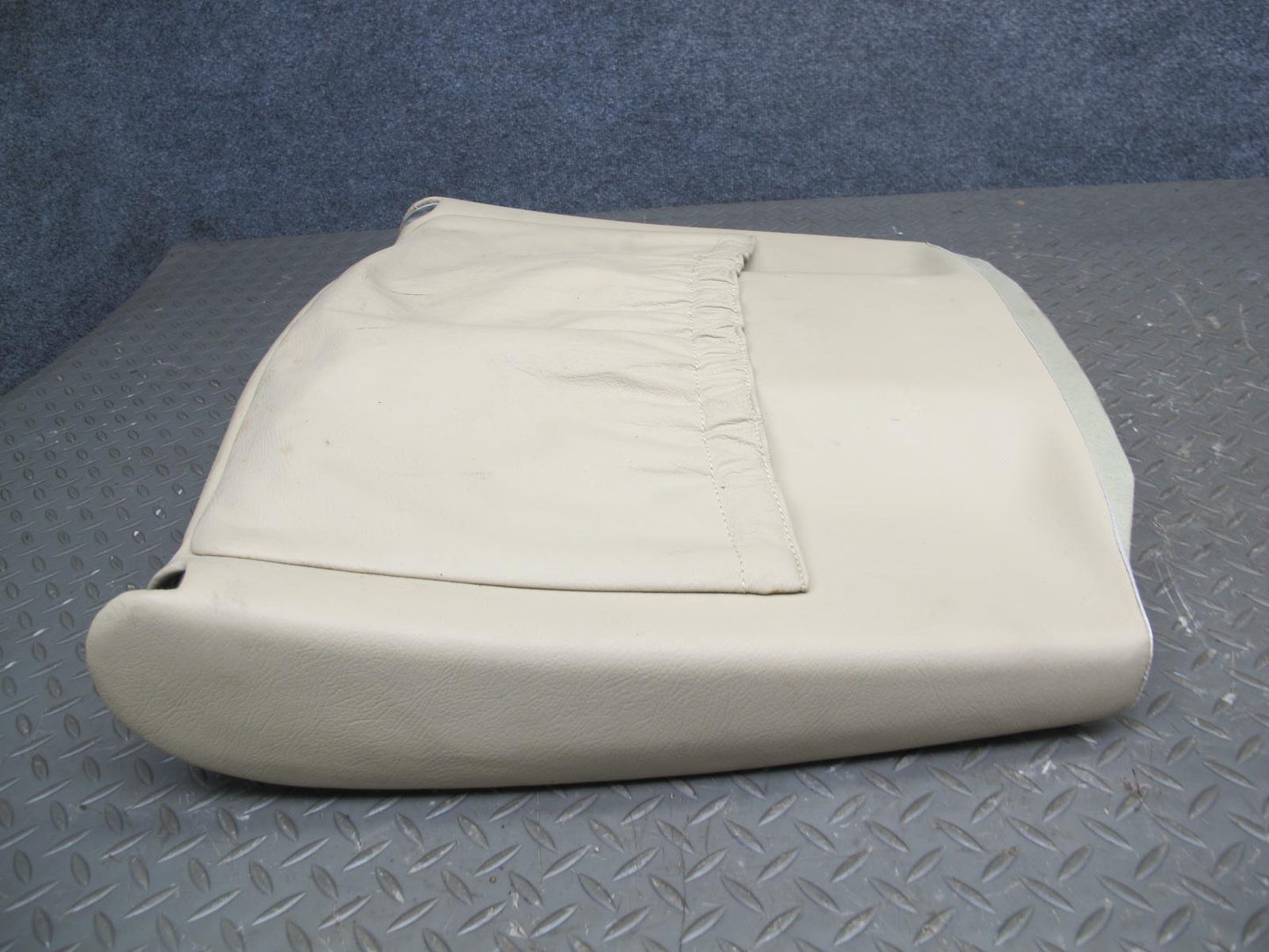 86-91 Mercedes W126 Front Right Passenger Seat Back Trim Cover Panel Beige OEM