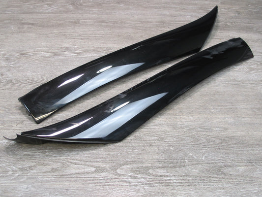05-11 Mercedes R171 Set of 2 Windshield Exterior A Pillar Trim Cover Black OEM