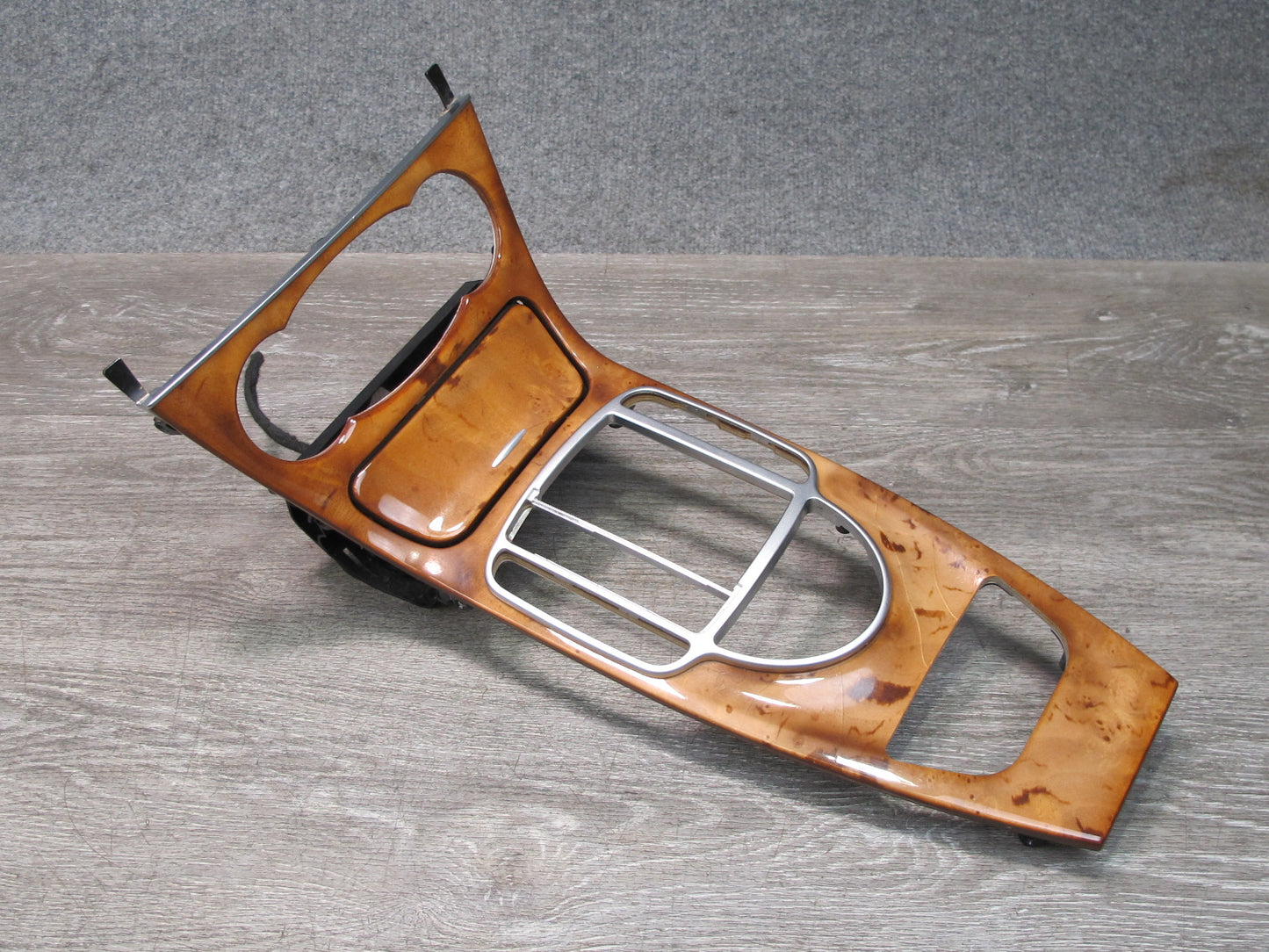 05-12 Mercedes R230 Dash Center Console Door Wood Trim Bezel Panel Set OEM