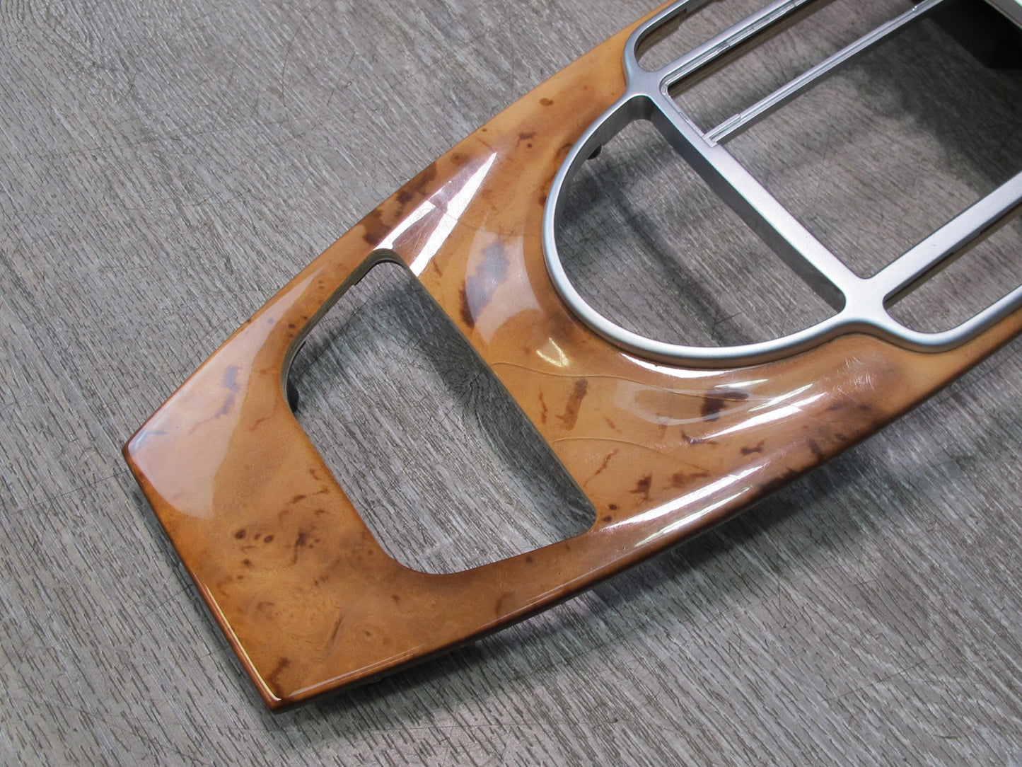 05-12 Mercedes R230 Dash Center Console Door Wood Trim Bezel Panel Set OEM