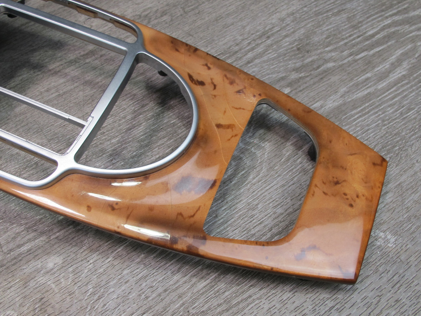 05-12 Mercedes R230 Dash Center Console Door Wood Trim Bezel Panel Set OEM