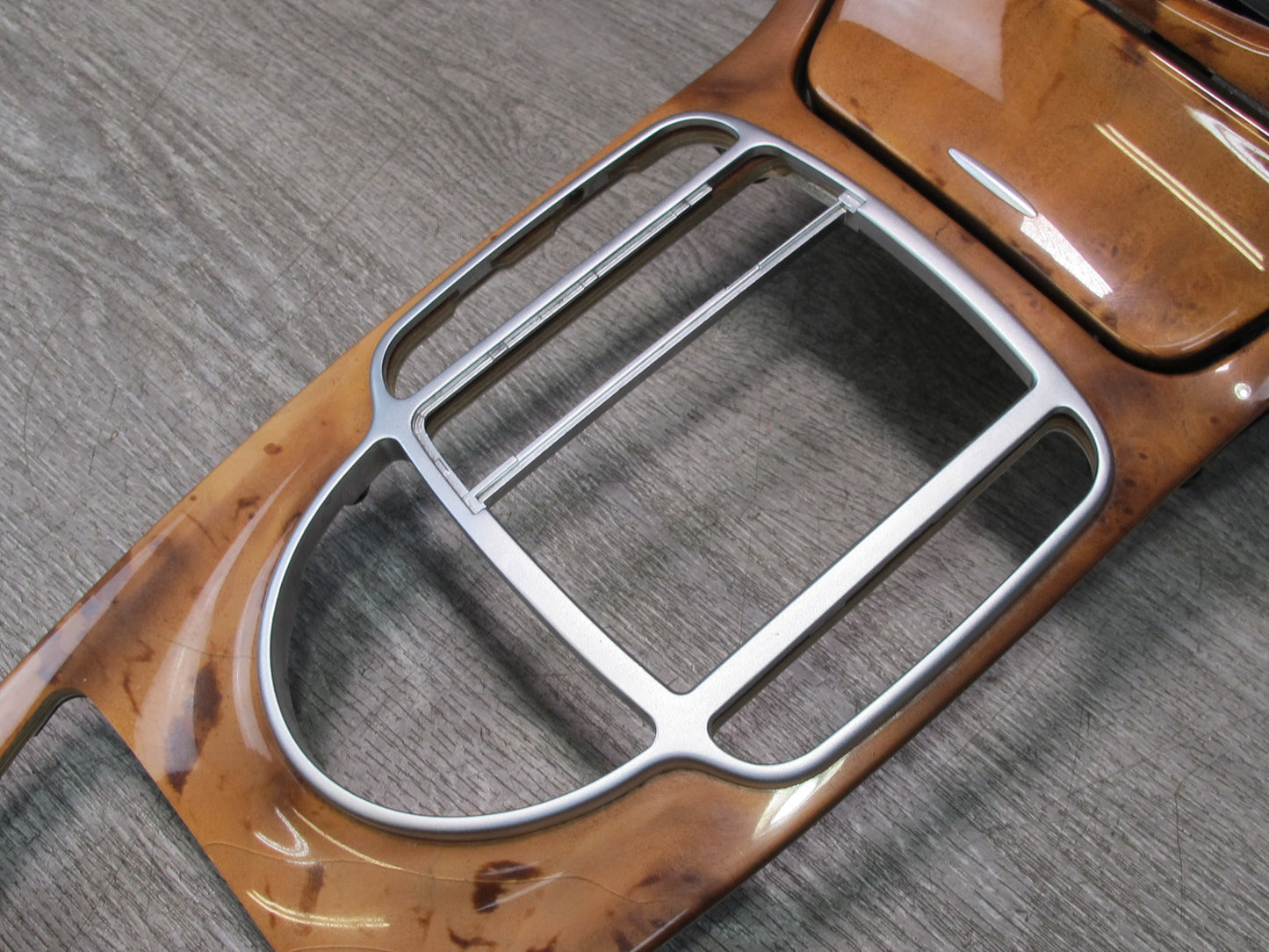 05-12 Mercedes R230 Dash Center Console Door Wood Trim Bezel Panel Set OEM