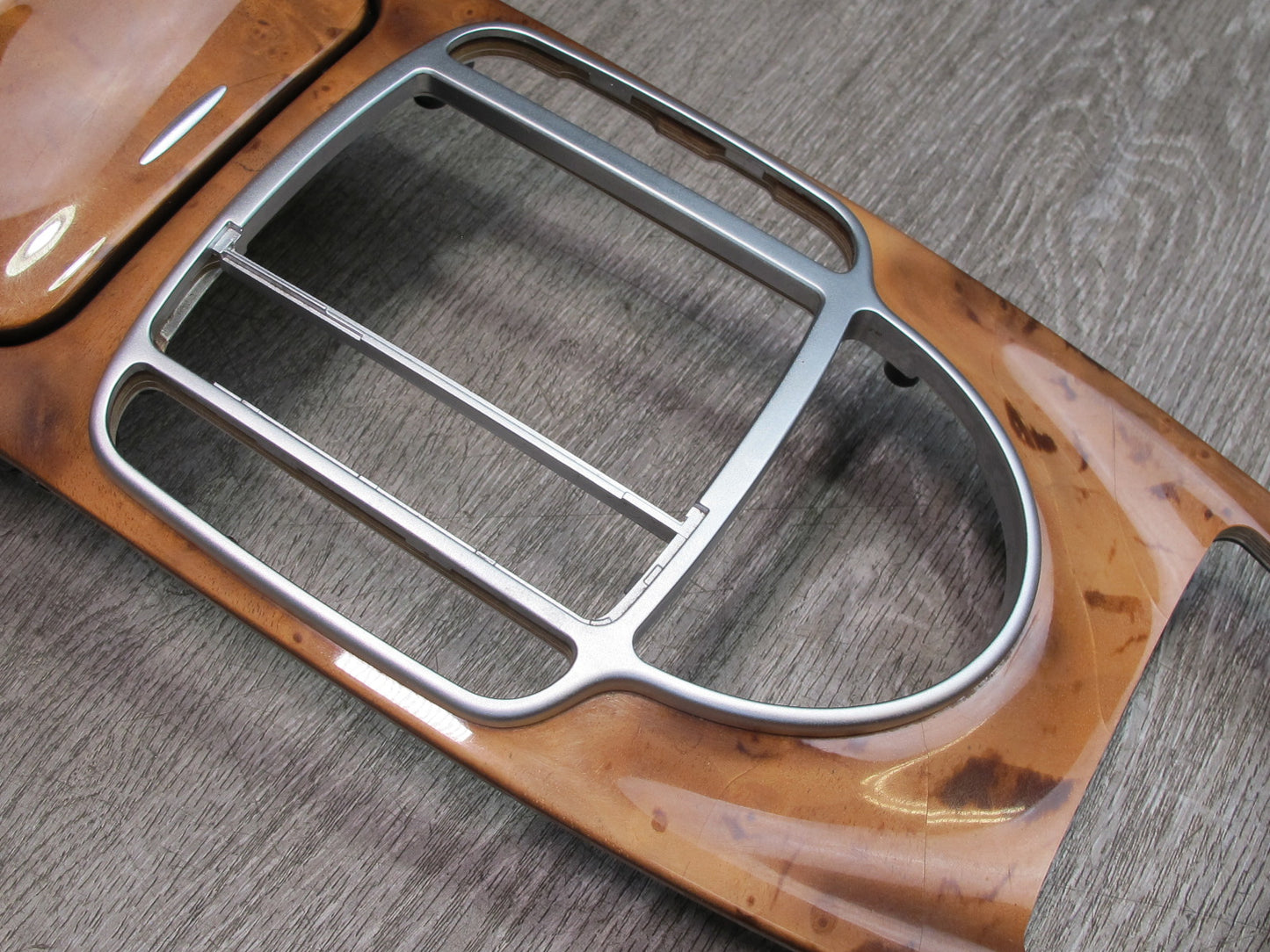 05-12 Mercedes R230 Dash Center Console Door Wood Trim Bezel Panel Set OEM