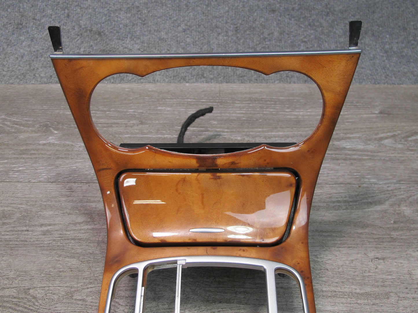 05-12 Mercedes R230 Dash Center Console Door Wood Trim Bezel Panel Set OEM