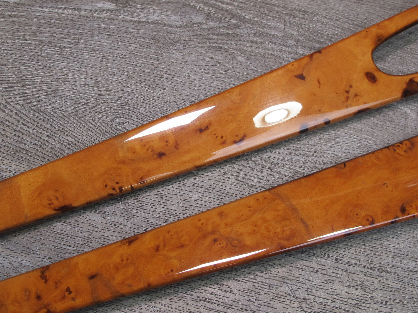 05-12 Mercedes R230 Dash Center Console Door Wood Trim Bezel Panel Set OEM