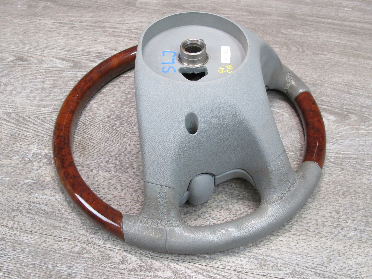 03-08 MERCEDES R230 SL500 FRONT LEFT DRIVER SIDE WOOD STEERING WHEEL W/ SRS AIRBAG OEM