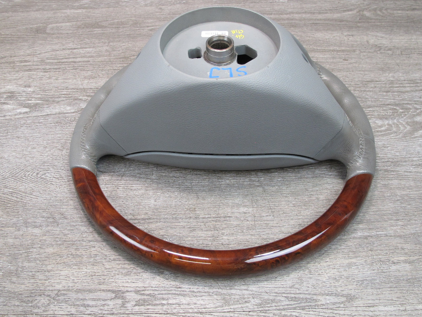 03-08 MERCEDES R230 SL500 FRONT LEFT DRIVER SIDE WOOD STEERING WHEEL W/ SRS AIRBAG OEM