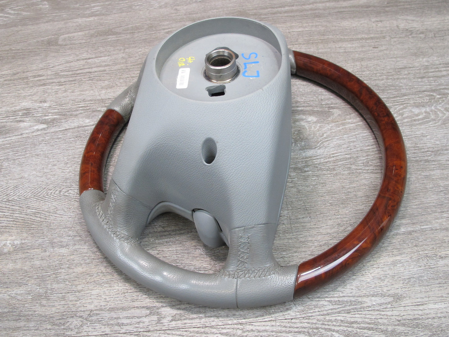 03-08 MERCEDES R230 SL500 FRONT LEFT DRIVER SIDE WOOD STEERING WHEEL W/ SRS AIRBAG OEM