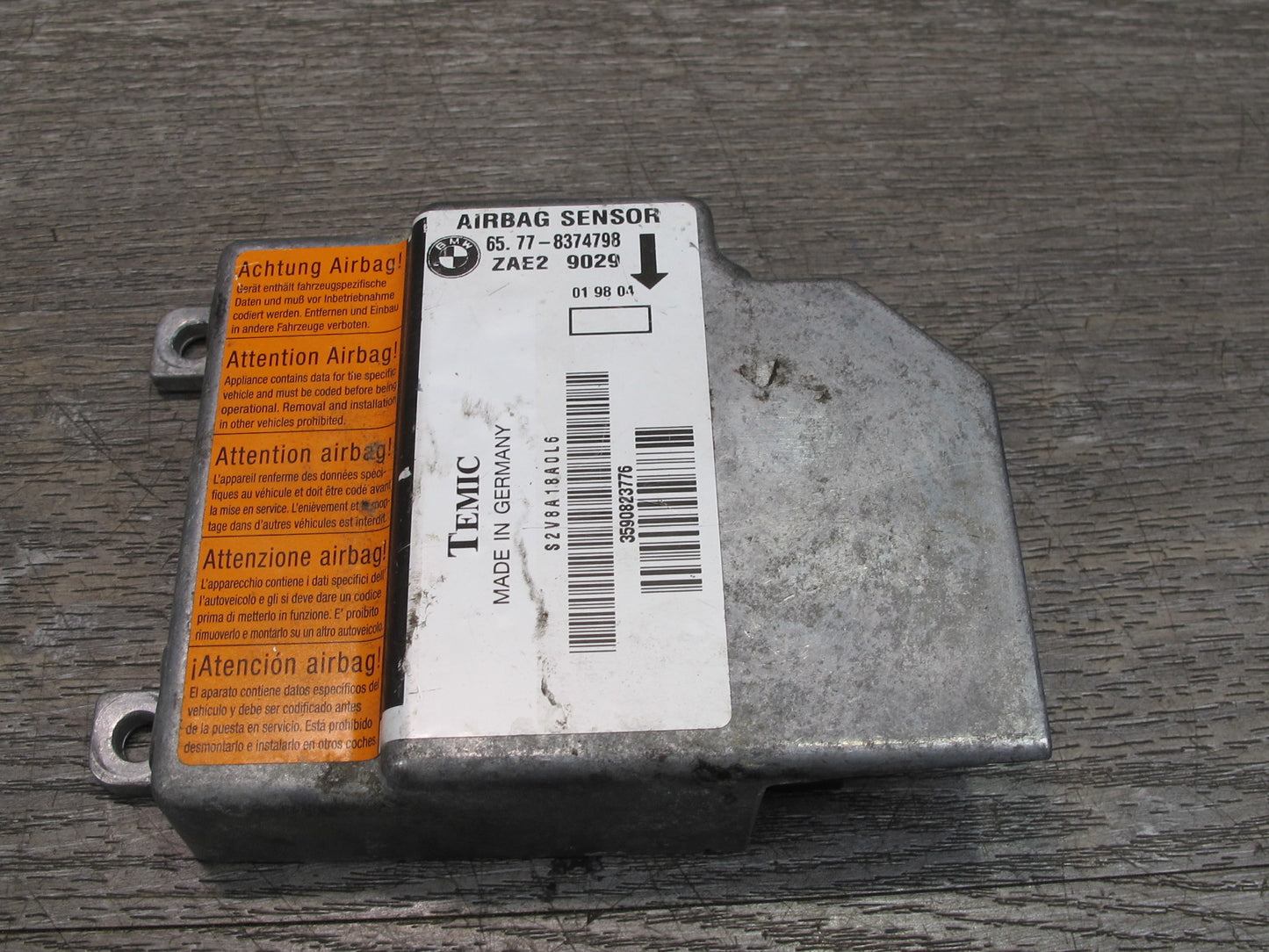 97-99 BMW Z3 E36 SRS AIRBAG SENSOR CONTROL MODULE 8374798 OEM