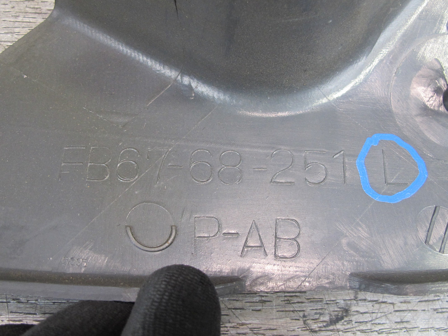 89-91 Mazda RX7 FC3S Convertible Mechanism Left Trim Cover Panel FB67-68-251 OEM