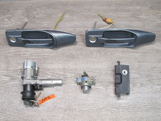 86-91 Mercedes W126 C126 Coupe Ignition Switch Door Lock KEY Handle Set OEM