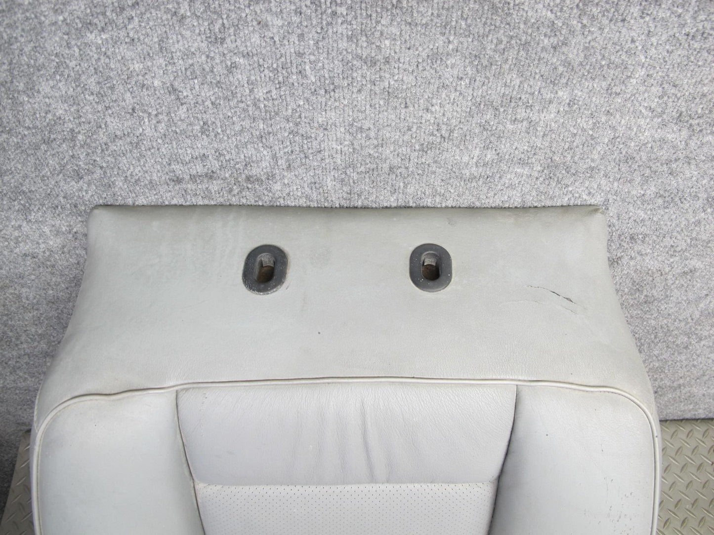 89-91 Mercedes W126 C126 Coupe Rear Right Seat Upper Leather Cushion Gray OEM