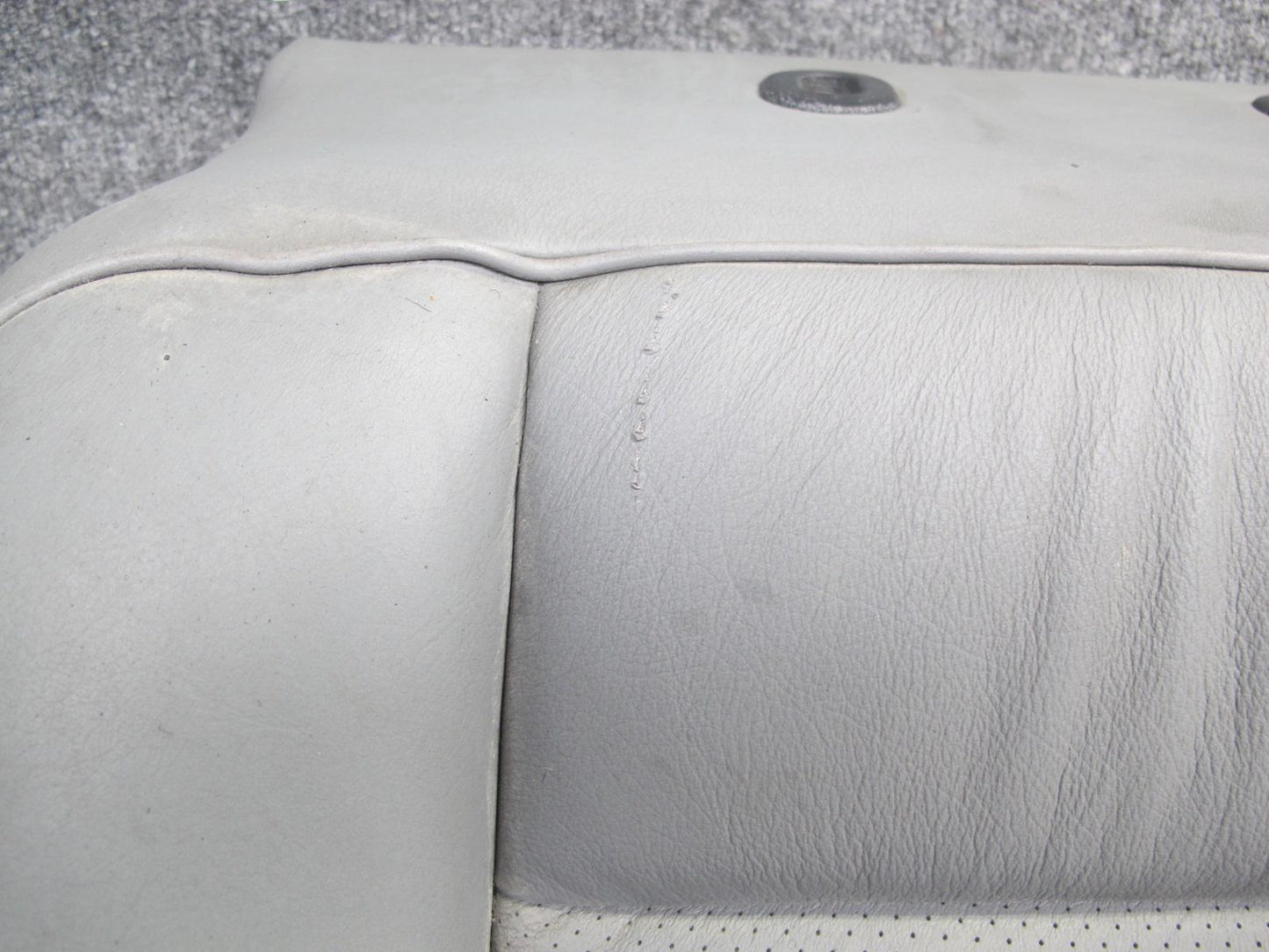 89-91 Mercedes W126 C126 Coupe Rear Right Seat Upper Leather Cushion Gray OEM