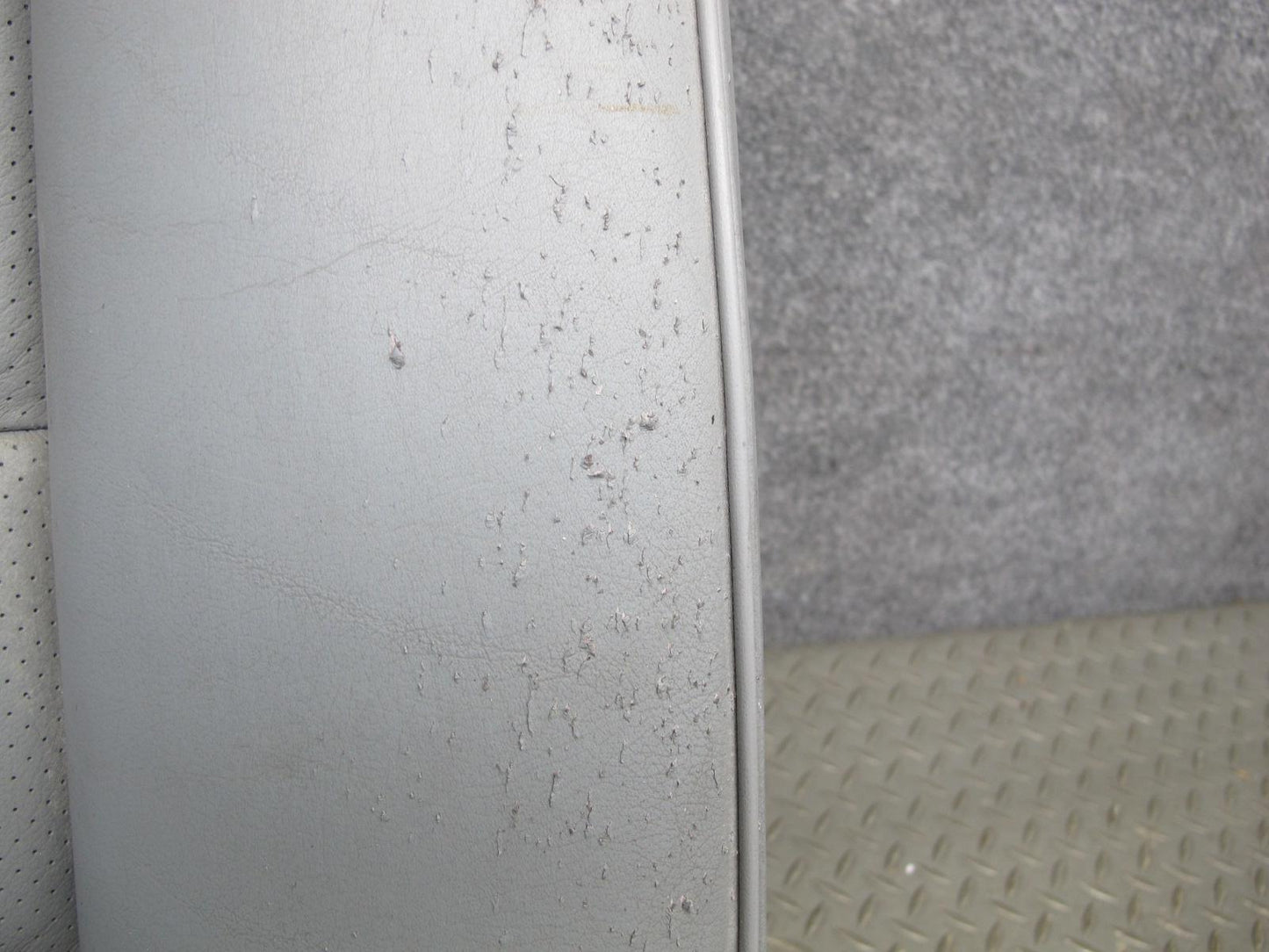 89-91 Mercedes W126 C126 Coupe Rear Right Seat Upper Leather Cushion Gray OEM