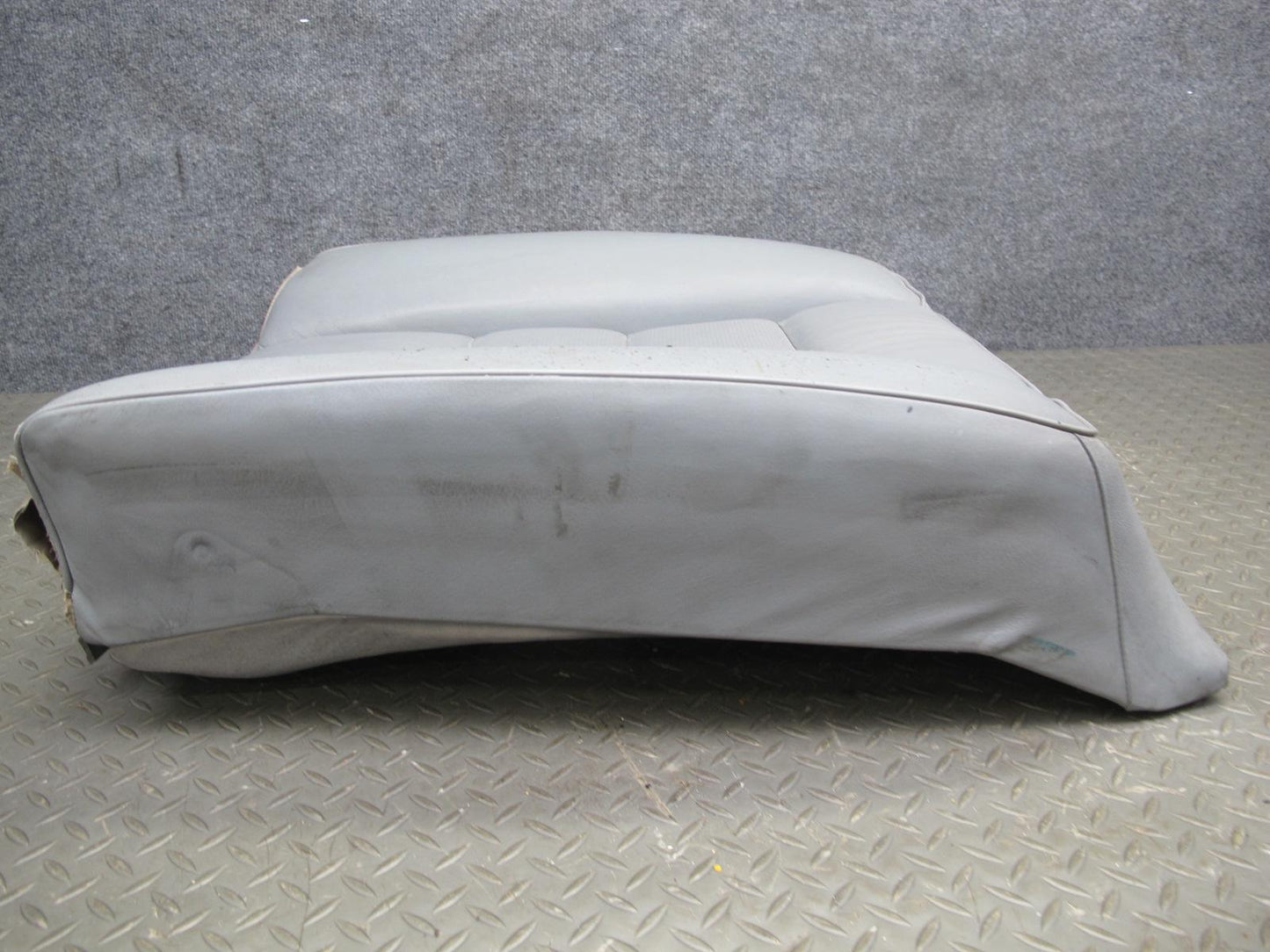 89-91 Mercedes W126 C126 Coupe Rear Right Seat Upper Leather Cushion Gray OEM
