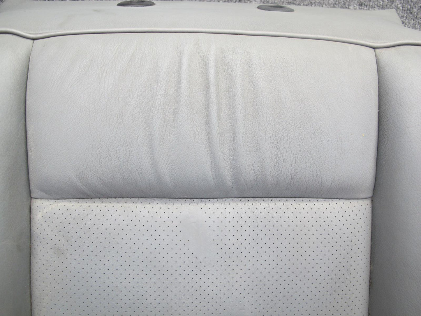 89-91 Mercedes W126 C126 Coupe Rear Left Seat Upper Leather Cushion Gray OEM