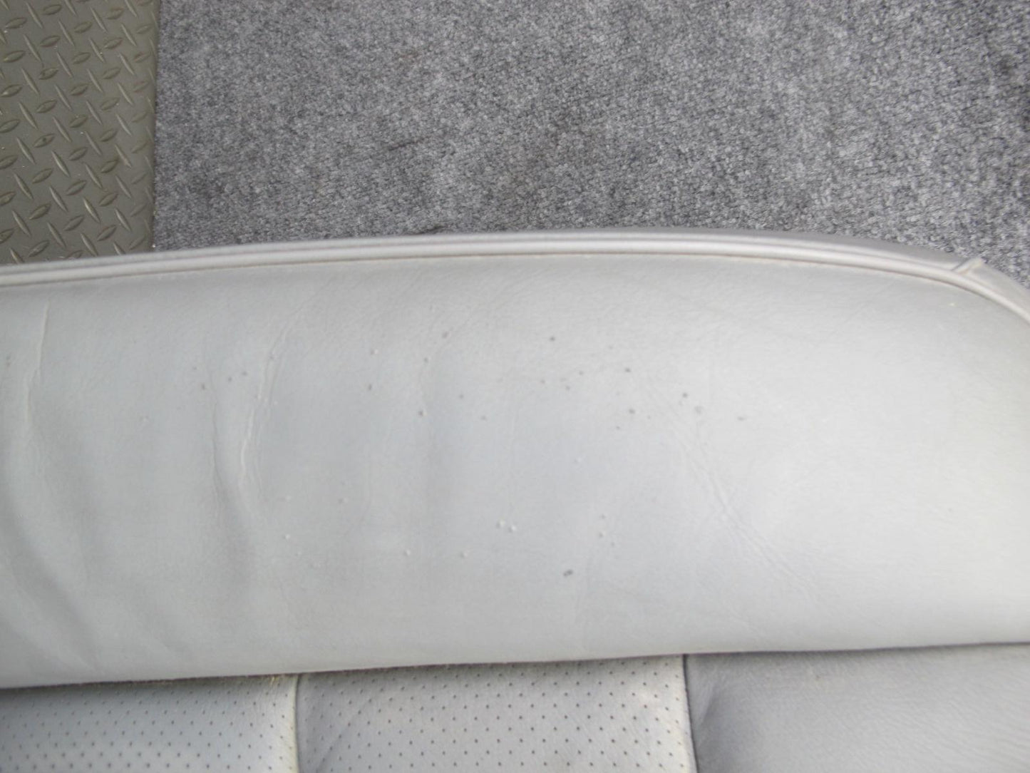 89-91 Mercedes W126 C126 Coupe Rear Left Seat Upper Leather Cushion Gray OEM