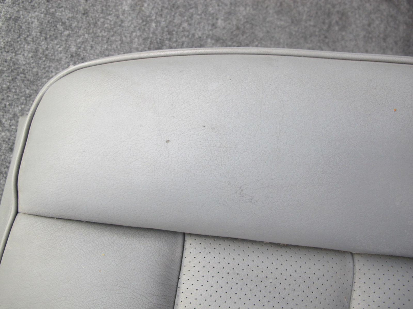 89-91 Mercedes W126 C126 Coupe Rear Left Seat Upper Leather Cushion Gray OEM