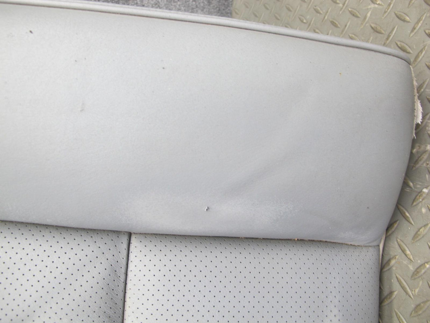 89-91 Mercedes W126 C126 Coupe Rear Left Seat Upper Leather Cushion Gray OEM