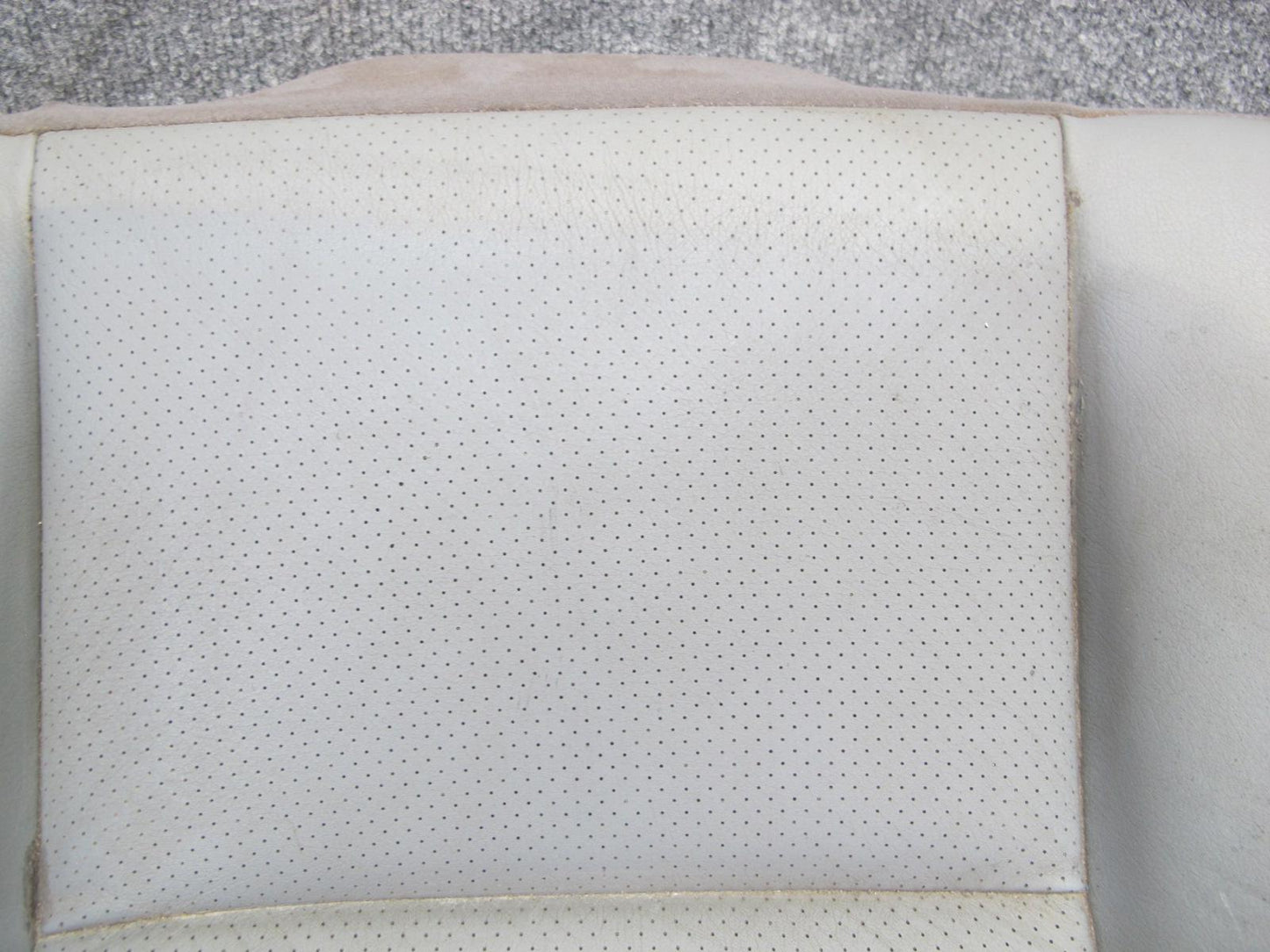 89-91 Mercedes W126 C126 Coupe Rear Left Seat Lower Leather Cushion Gray OEM