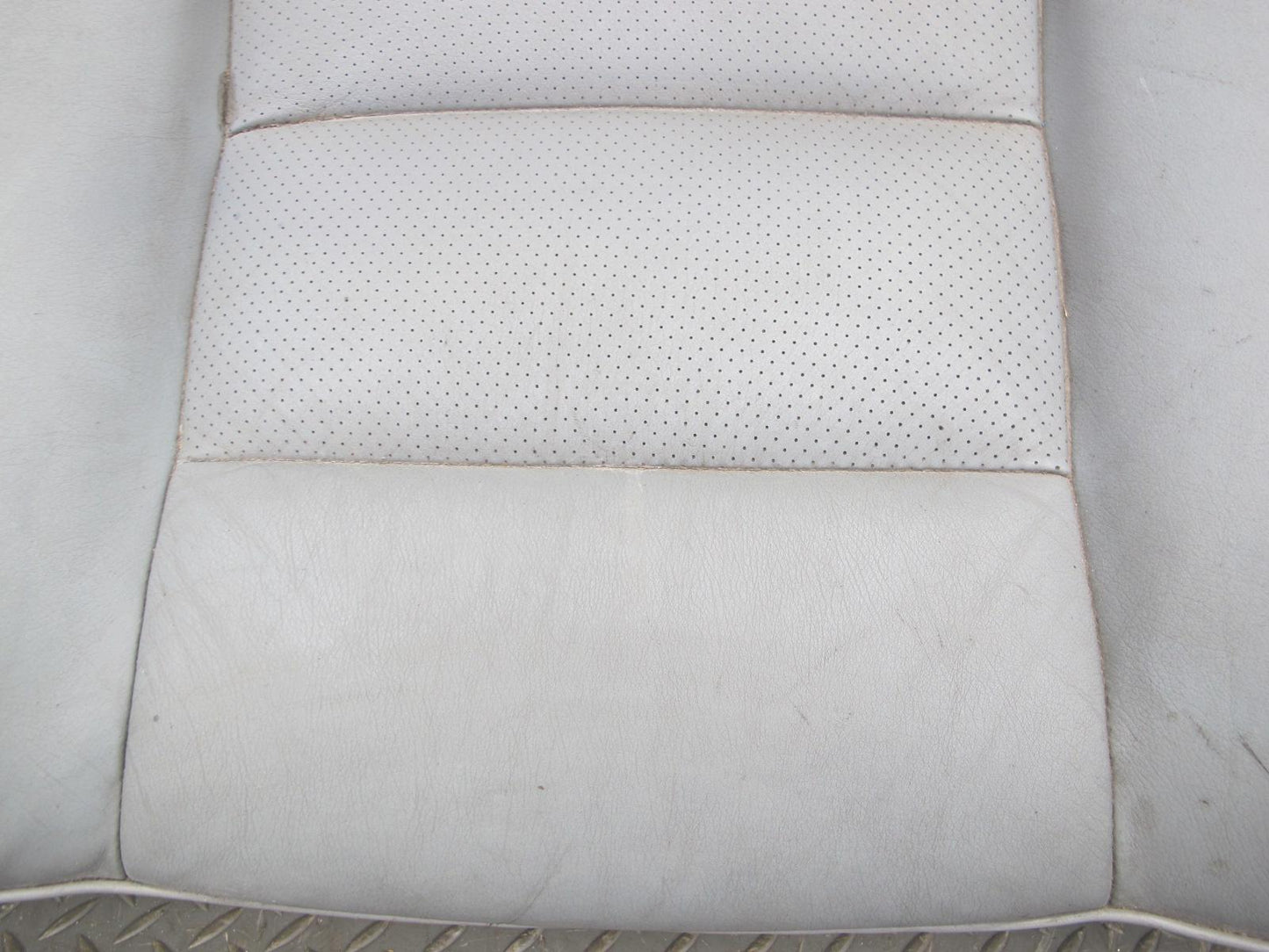 89-91 Mercedes W126 C126 Coupe Rear Left Seat Lower Leather Cushion Gray OEM