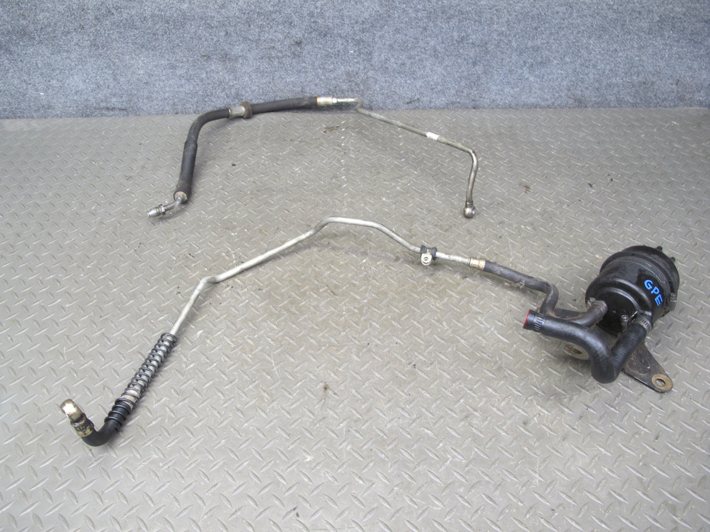 1984-1986 Porsche 928 S Power Steering Pressure Line Hose Pipe W/ Reservoir Set
