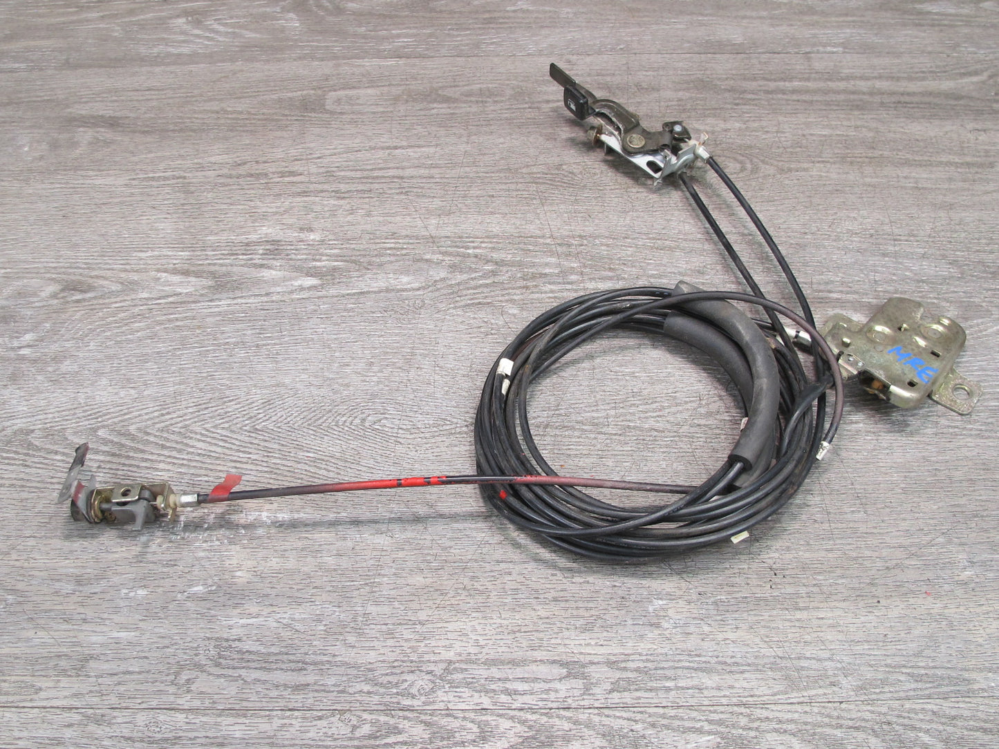 86-88 Mazda RX7 Gas Fuel Door & Trunk Release Switch w Cables OEM