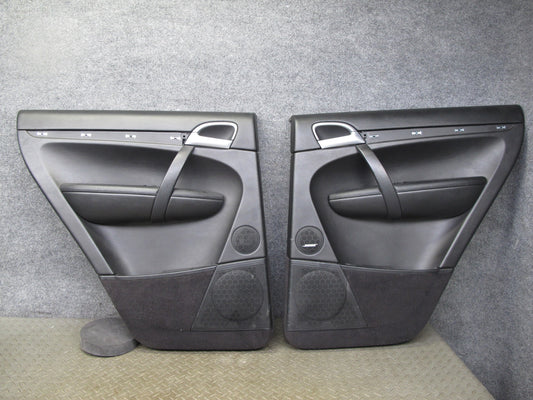 2009-2010 Porsche Cayenne 957 Rear Right & Left Side Door Panel Cover Black Set