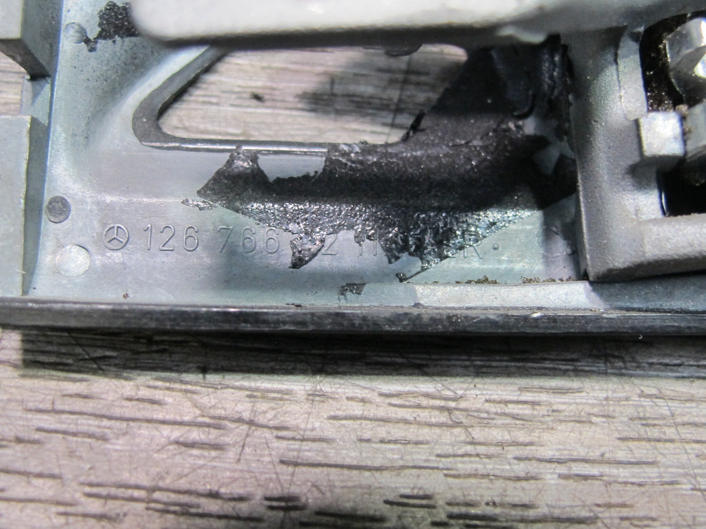 86-91 Mercedes W126 Rear Right Door Interior Pull Handle w Trim OEM