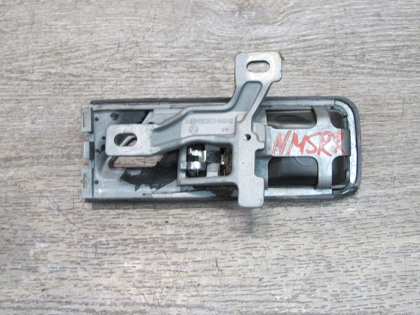 86-91 Mercedes W126 Rear Right Door Interior Pull Handle w Trim OEM