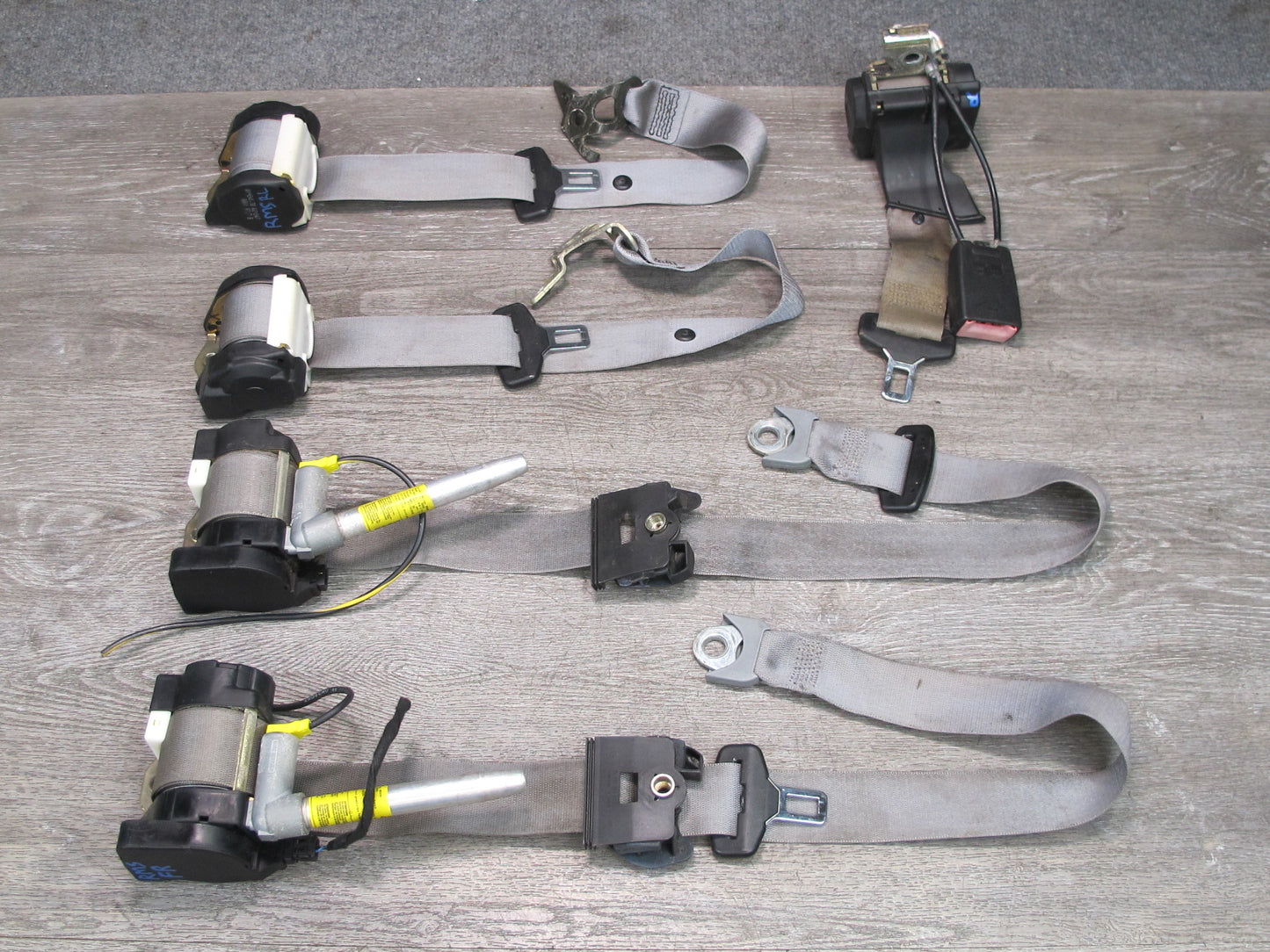 96-99 MERCEDES W140 FRONT & REAR LEFT CENTER RIGHT SIDE SEATBELT RETRACTOR SET OEM