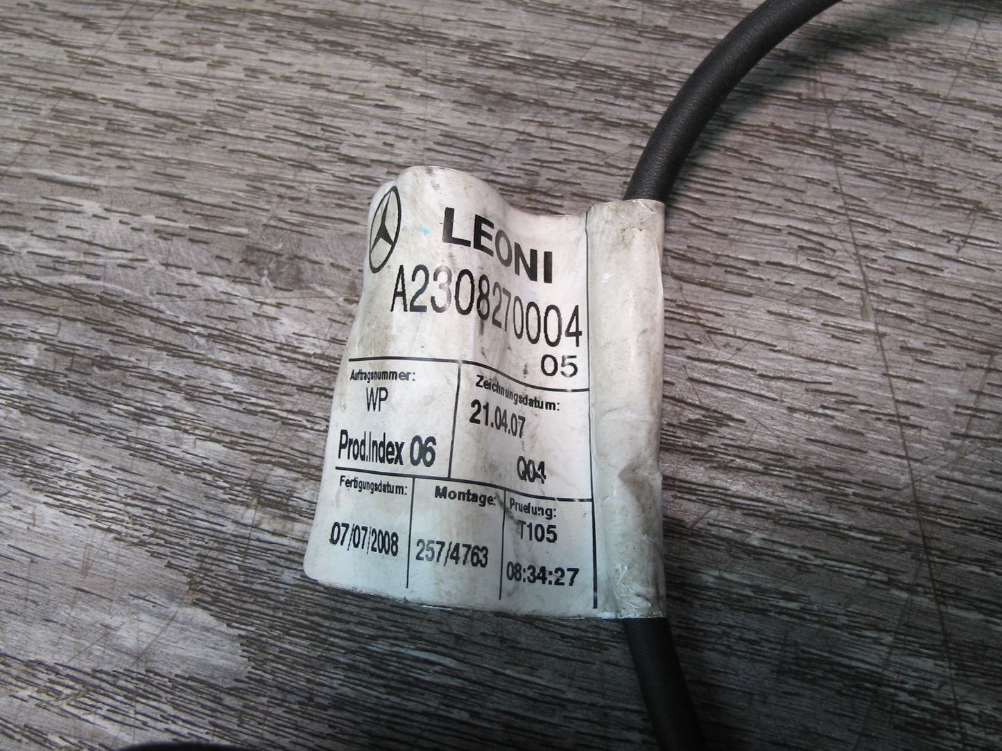 07-12 Mercedes R230 Sl-class Trunk Lift Assist Cylinder Pipe Line Wiring Set OEM