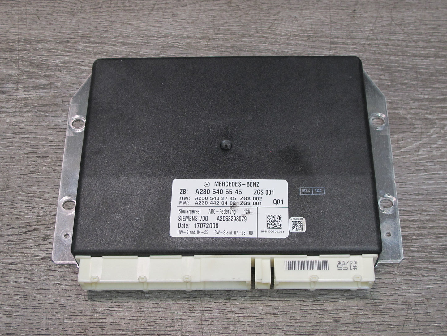 07-12 Mercedes R230 SL550 SL600 ABC Suspension Control Module 2305405545 OEM
