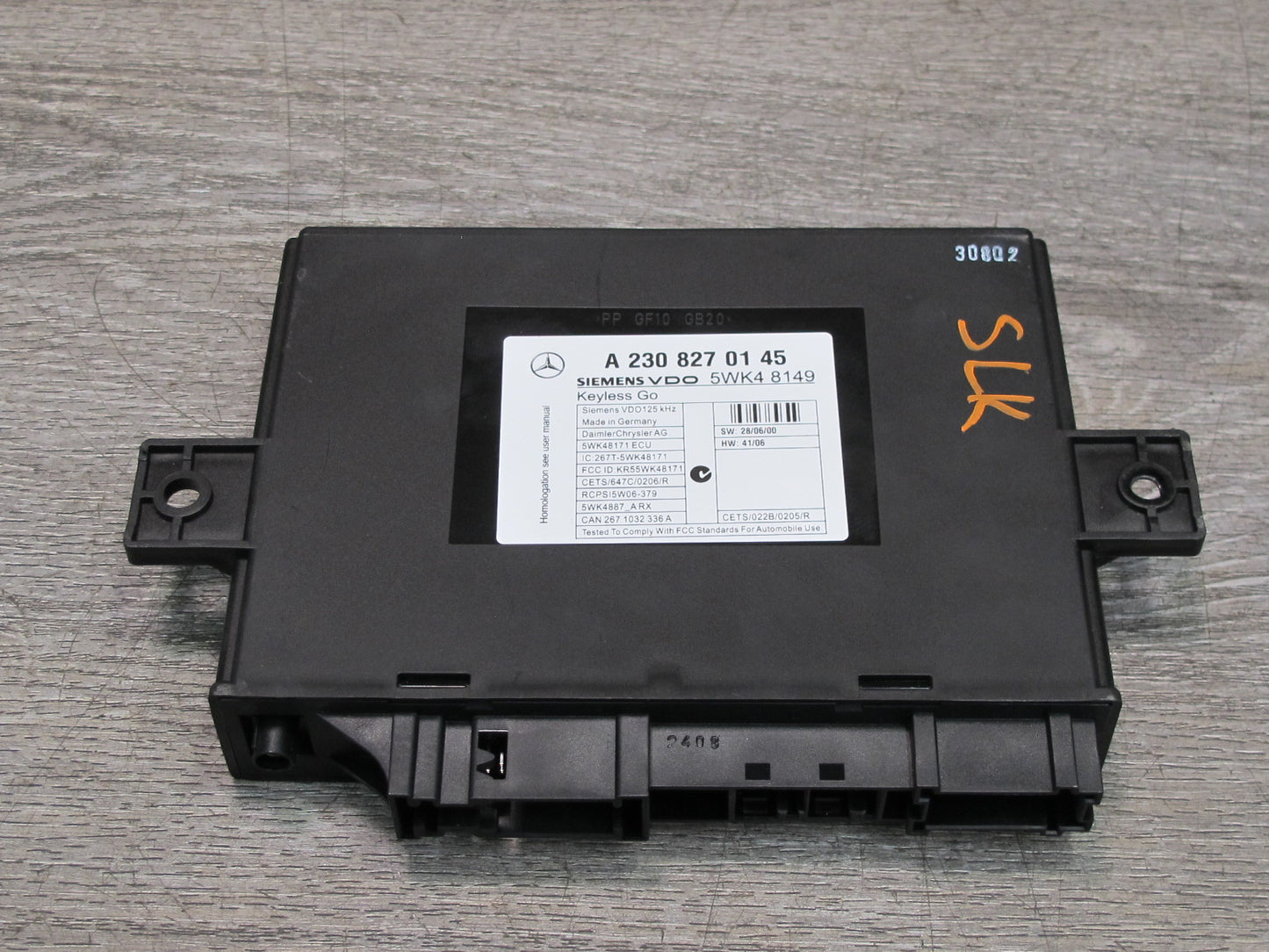 07-12 Mercedes R230 Sl-class Keyless GO Entry Control Module 2308270145 OEM