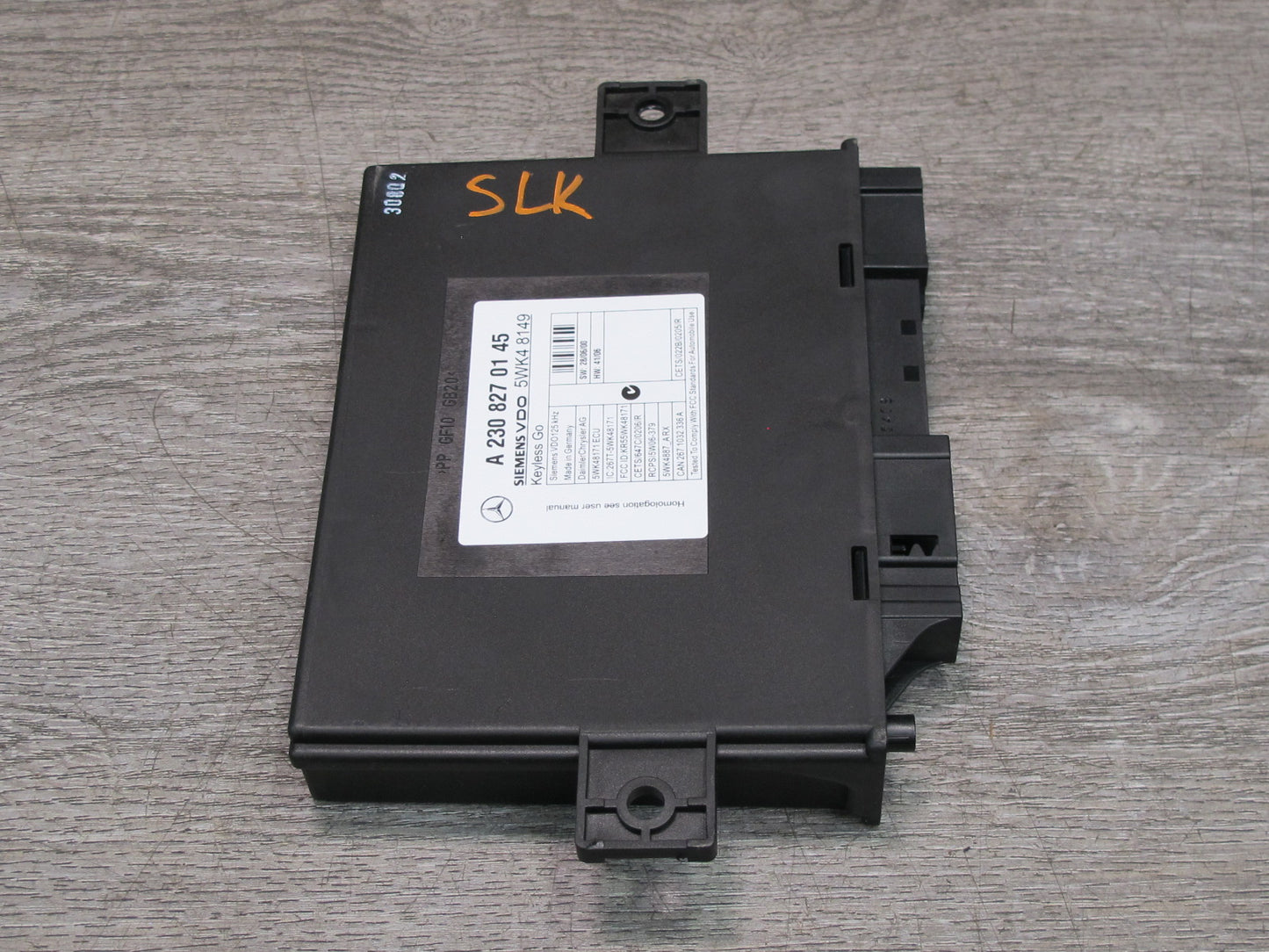 07-12 Mercedes R230 Sl-class Keyless GO Entry Control Module 2308270145 OEM