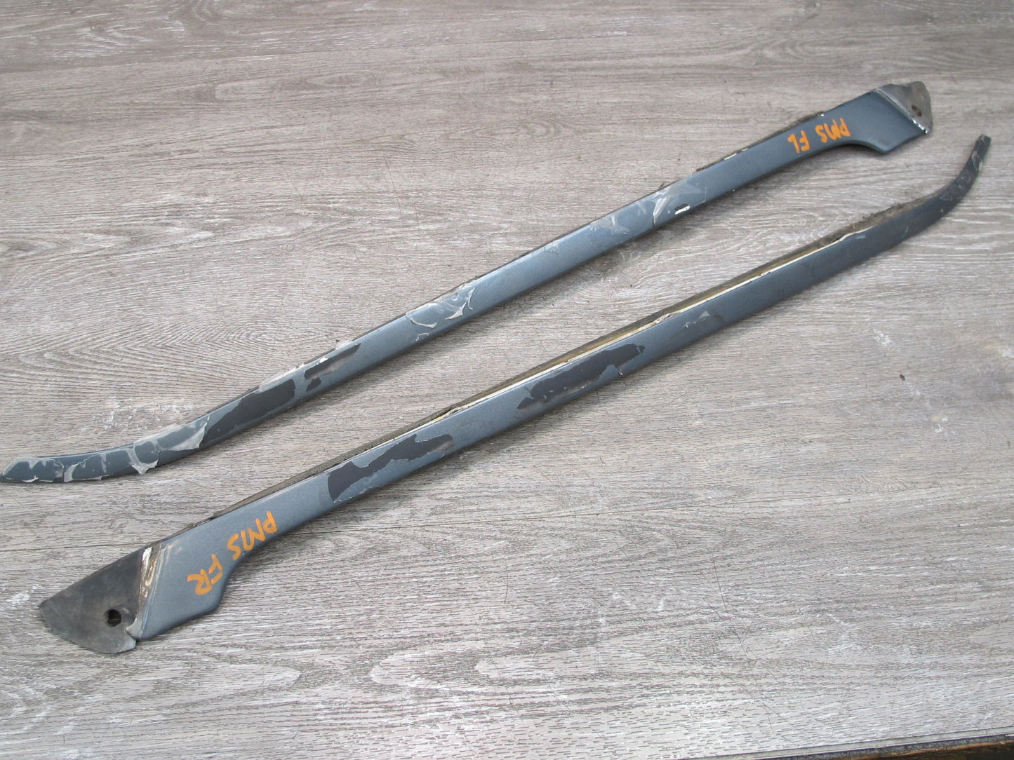 86-91 Mercedes C126 Coupe Set of 2 Front Exterior A Pillar Trim Panel OEM